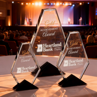 Nouvelle conception de plaque en cristal K9 personnalisée, trophée pour employé exceptionnel, récompense pour compétition sportive