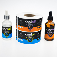 Bouteilles en plastique adhésives personnalisées pour Lotion corporelle, maquillage cosmétique, Logo privé, étiquettes, rouleaux, impression d'autocollants