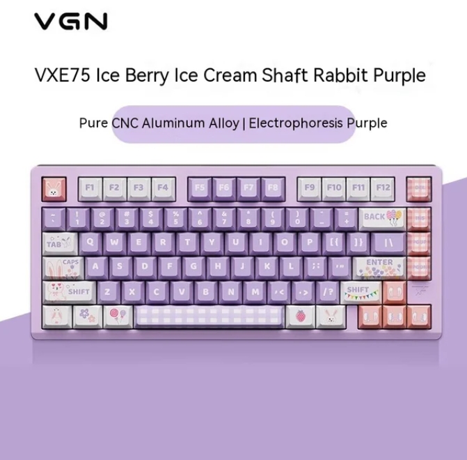 VGNVXE75メカニカルキーボードアルミニウム合金3モードワイヤレス