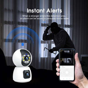 Caméra de sécurité WiFi 1080P pour maison intelligente avec audio bidirectionnel, moniteur bébé, vision nocturne IR, détection de mouvement et suivi humain sans fil - Product Image 6