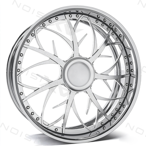 Rines Forjados Chrome Lip de 26x9 y 26x10, 5x127, Centro Dorado, 3 Piezas, Escalonados para Chevy Impala Caprice Donk - Product Image 3