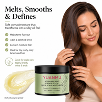 Pommade capillaire bio Romarin Menthe pour femmes et hommes, soin sans rinçage 2-en-1, hydratant naturel pour cheveux, fixe les boucles et la brillance