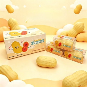 Populaire Balle anti-stress Fidget Squishy en forme de bloc de construction cacahuète, qui couine et qui craque - Product Image 4