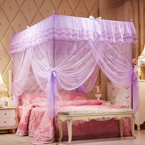 มุ้งกันยุงแบบตั้งพื้นสามประตู รุ่นใหม่ ขนาด 1.5ม. 1.8ม. สำหรับเตียงคู่ เตียงเดี่ยว พร้อมมุ้งหรูหรา ขายส่ง - Product Image 6