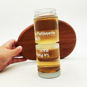 Bouteille en verre Ergo élégante de 270ml 380ml <span class=keywords><strong>avec</strong></span> couvercle en métal étanche pour le stockage de haricots alimentaires liquides - Product Image 5