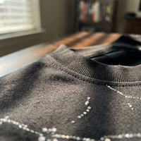 Camiseta Extra Grande de Algodón Grueso con Diseño de Telaraña de Diamantes de Imitación y Estampado Gráfico de Telaraña de Diamantes de Imitación en la Espalda Completa