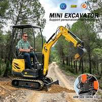 NOUVELLE Mini-excavatrice EURO 5 de 1,3 tonne, excavatrice hydraulique sur chenilles, idéale pour les projets d'usine et l'utilisation domestique, stock disponible à la vente