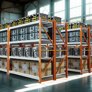 رفوف تخزين قوية قابلة للتعديل بدون براغي بارتفاع 79 بوصة و4 طبقات، مقاومة للصدأ ومتينة للاستخدام في المرآب والمطبخ والمستودع والقبو - Product Image 3