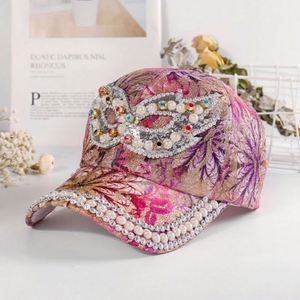 Gorra de Béisbol Rosa con Pedrería para Mujer, Original, al por Mayor - Product Image 4