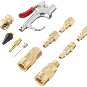 Pneumatic Quick Coupling 1/4 Npt Brass 12 Piece Set For Air Tools Accessories - Product Image 1