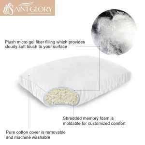 Personalizable hogar Hotel decoración plástico espuma aplastar memoria espuma dormir cama almohadas - Product Image 4