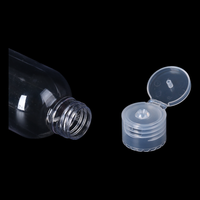 Bouteille en plastique PET sans BPA, compressible, avec bouchon à clapet papillon, anti-fuite, pour shampoing, gel douche, emballage de voyage pour produits de toilette