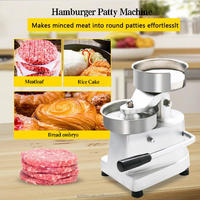 Presse à hamburgers manuelle commerciale de 130 mm en acier inoxydable, machine à former des galettes de viande pour le bœuf, le poulet, le porc