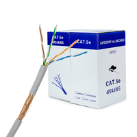 Kabel ethernet tembaga kecepatan tinggi, kabel cat 5/5e/6/6a/7 24AWG sftp cat.5e lan 305m Harga Untuk per meter
