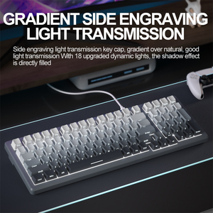 For K99 Hot Swap 90% Keyboard Gradient Side Printed Double Keycaps LED Backlit Wired 99-Key Gaming Mechanical Gaming Keyboard Cu - Product Image 3
