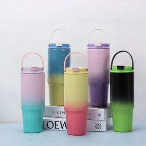 Custom logo 20oz 30oz <b>Spray</b> Painting Stainless Steel Tumbler Cups Thermal Insulated Travel Coffee Mug With Handle - Product Image 1