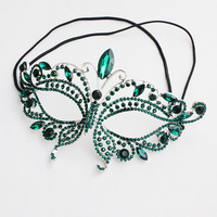 Accessoires de visage sexy pour Halloween, bijoux, voile à franges en strass pour soirée de mascarade, danse, performance