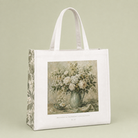 Sacs en Toile de Coton Personnalisés avec Logo, Sac Cabas Femme Imprimé pour Shopping