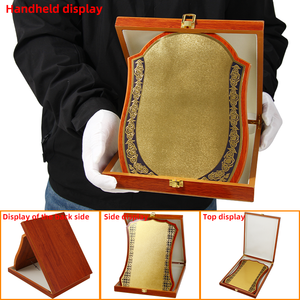 Nhà Máy Trực Tiếp Tùy Chỉnh Trang Trí Bằng Gỗ Thủ Công Bán Buôn Vàng Có Thể Gập Lại Quà Tặng Doanh Nghiệp Bằng Gỗ Giải Thưởng Mảng Bám - Product Image 5