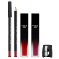 Ensemble Crayon à Lèvres Mat Nude et Gloss Liquide Non-Transfert et Longue Tenue pour un Maquillage Lisse et Durable