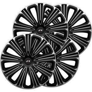 Kit de cache-roues Simoni Racing 15 pouces rouge argent noir modèle RO/15SB - Product Image 1