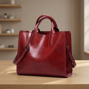 <b>Women</b> Casual Handbags Genuine Cow Calf Leather Clutch Zipper Waterproof BS INTERNATIONAL Cross-Body Strap Lightweight Large - Product Image 5