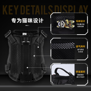 Nuevo Arnés Táctico para Gatos a Prueba de Escape, Ajustable, de Nailon, Chaqueta para Caminar, Acolchado Resistente, Elegante y Reflectante - Product Image 2