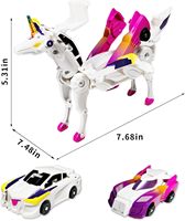 BJQ OEM Flying Pegasus, Autos Eléctricos RC, Dos Autos con Deformación por Colisión, Combinación de Unicornio Transformable, Juguete Robot para Niños 2