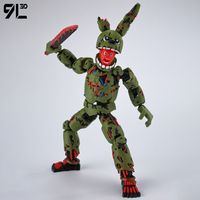 9L3D 打印塑料 FNAF 菲利普·法兹伯的披萨弹簧陷阱动作玩偶动漫模型 Lucky13 Dummy13 Titan13 摆件礼品