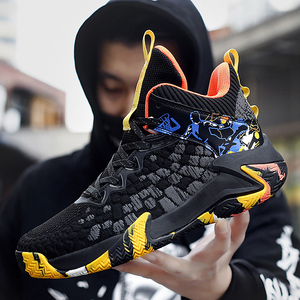 Chaussures de sport décontractées pour hommes <span class=keywords><strong>2022</strong></span>, baskets montantes en tissu extensible respirant, semelle souple amortissante, chaussures de sport pour hommes, chaussures de <span class=keywords><strong>basket</strong></span>-ball - Product Image 4
