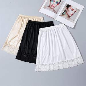 Jupe trapèze européenne et américaine avec doublure intérieure en <span class=keywords><strong>satin</strong></span> respirant antidérapante, sécurité, grande taille, jupe courte - Product Image 1