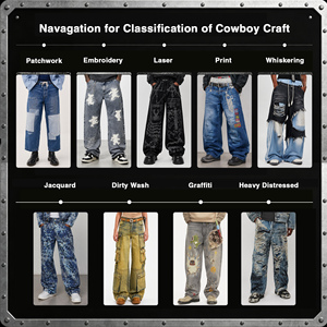 <span class=keywords><strong>Jeans</strong></span> Casual Baggy in Denim Stonewashed Personalizzati Stile Streetwear per <span class=keywords><strong>Uomo</strong></span> - Product Image 5