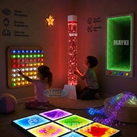 Éclairage de salle multisensorielle, tubes à bulles en fibre optique, panneaux muraux LED, équipement de salle multisensorielle apaisant pour salles Snoezelen, thérapie