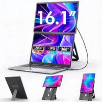 Monitor Portátil Individual, Extensor de Pantalla para Estación de Trabajo Multitarea, Sin Necesidad de Controladores, Un Solo Cable, Compatible con Laptop, Windows y Mac