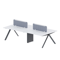 Banc de travail modulaire pour 4 à 6 personnes, poste de travail de bureau avec écran de séparation, MFC, poste de travail en open space, OEM