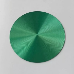 Plaque <span class=keywords><strong>de</strong></span> couverture métallique circulaire moderne en laiton, finition brillante, motif <span class=keywords><strong>CD</strong></span>, taille et couleur personnalisées, usinée CNC avec impression sérigraphique - Product Image 6