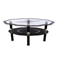Meubles de salon modernes DA-419 en verre trempé conceptions de centre de table basse bon marché
