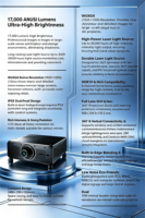 Projecteur laser DLP Optoma ZU1700 1080P 17000 lumens 3D intégré pour l'éducation