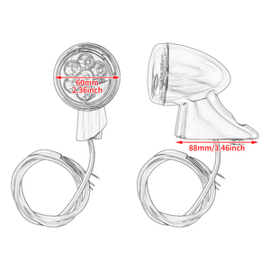 Luz LED <span class=keywords><strong>de</strong></span> Señal <span class=keywords><strong>de</strong></span> Giro Delantera para Motocicleta, 4 Cables, Luz <span class=keywords><strong>de</strong></span> Freno Intermitente para Harley Touring Road Glide FLTRX 15-UP Personalizada - Product Image 4