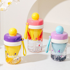 Tedemei Kids Water <b>Bottle</b> With Handle And <b>Straw</b> Portable Tea Infuser Airtight Cup For Children - Product Image 3