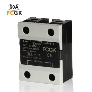 DC-DC 60 amp 24vdc solid state relay 60A 5 - 220VDC SSR relay with cover