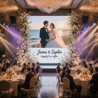 Layar LED Indoor Jode Full Color Seamless Video Wall Sign untuk Lobi Hotel, Aula Perjamuan, Gereja, Ibadah, TV, dan Komersial