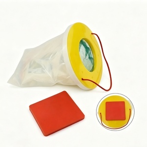 Piège à mouches rouge jetable pour extérieur, sac attrape-mouches suspendu, haute efficacité, lutte antiparasitaire - Product Image 4