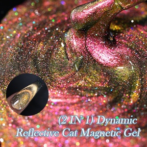 Lilycute 7ml năng động phản chiếu mèo mắt từ nghệ thuật móng tay Disco gel siêu <span class=keywords><strong>flash</strong></span> gel đánh bóng cho OEM chai nhãn hiệu riêng - Product Image 6