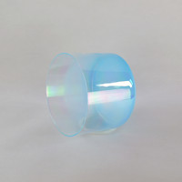 Bol chantant en cristal de quartz translucide bleu dégradé HF Cosmic Light pour la méditation et la guérison sonore