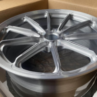 Jante forgée sur mesure gris 18-21 pouces, multi-rayons concaves profonds, brossée et polie, en alliage d'aluminium avec rainures profondes