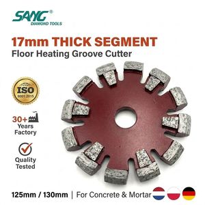 Lame de scie diamantée pour découpe de joints de béton, 125mm 130mm, épaisseur 17mm, pour chauffage au sol (Néerlandes, Pologne) - Product Image 1
