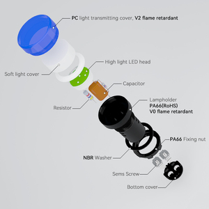 <span class=keywords><strong>22</strong></span> Mét <span class=keywords><strong>AD22</strong></span>-22D/S không thấm nước LED chỉ số sức mạnh ánh sáng chung đèn tín hiệu AC/DC 12v24v36v48v110v220v380v - Product Image 4
