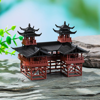 Miniature de rocaille bonsaï, paludarium et aménagement paysager d'aquarium, modèle de maison chinoise classique sur poteaux - Direct Usine