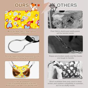 Juguetes suaves para hámster, túneles colgantes y tubos, juego de hamaca para ratas y hurones, cama escondite de conejillo de indias - Product Image 6